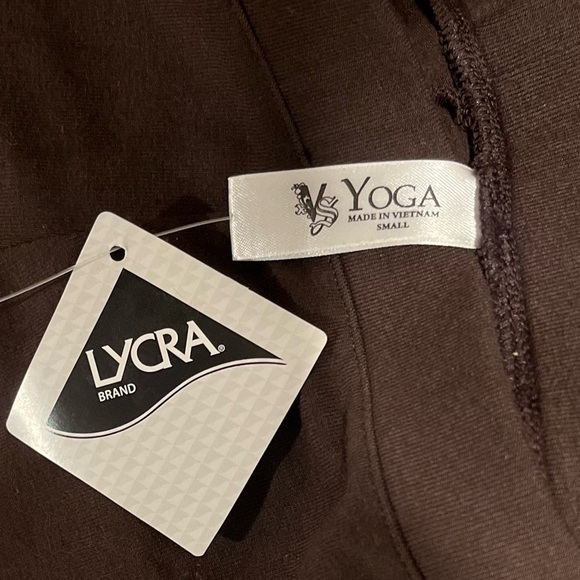 NWT yoga pants - small brown - Picture 2 of 2